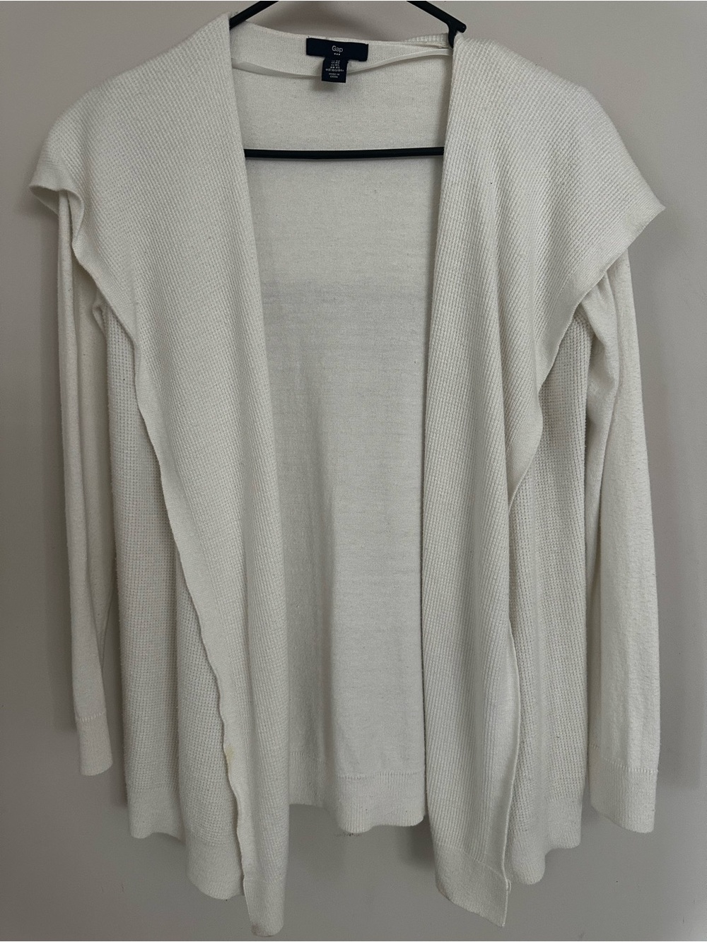 GAP Cream Open-Front Knit Cardigan